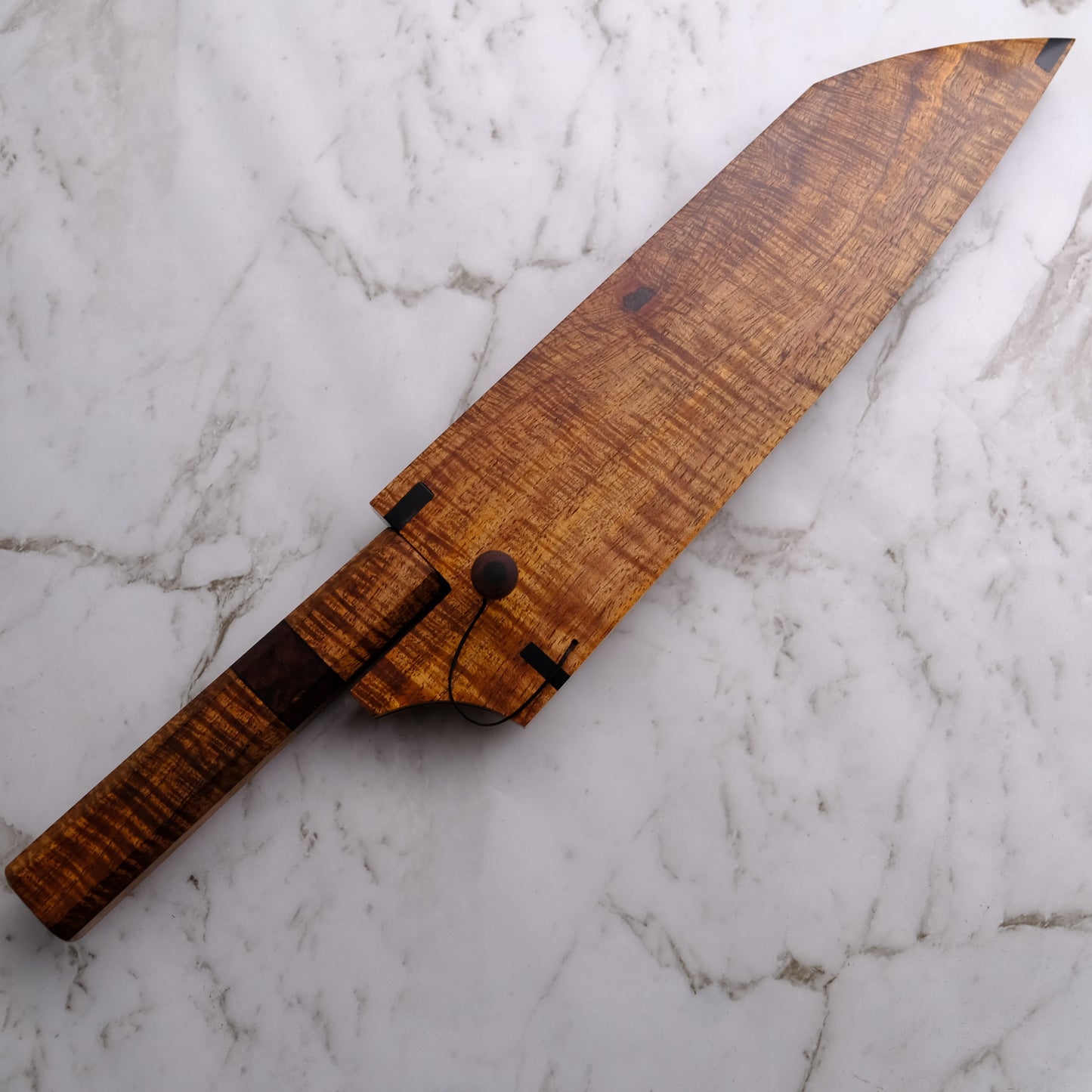 210mm "Camouflage" damascus Gyuto with matching saya