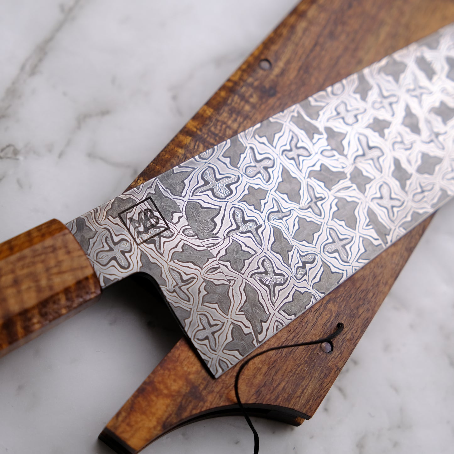 220mm Star damascus Gyuto with matching saya