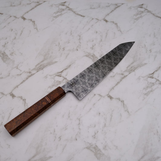 225mm "Chocolate Swirl" Mosaic Damascus Gyuto